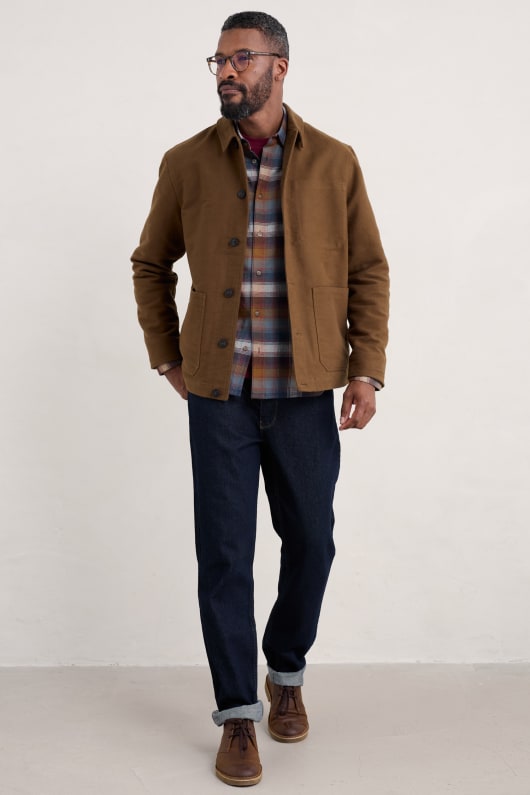 mens ivo brushed cotton worker jacket