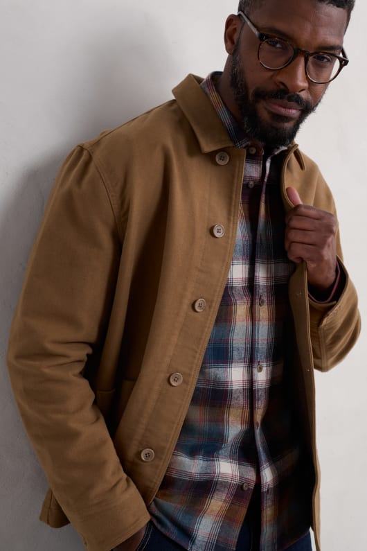 mens ivo brushed cotton worker jacket