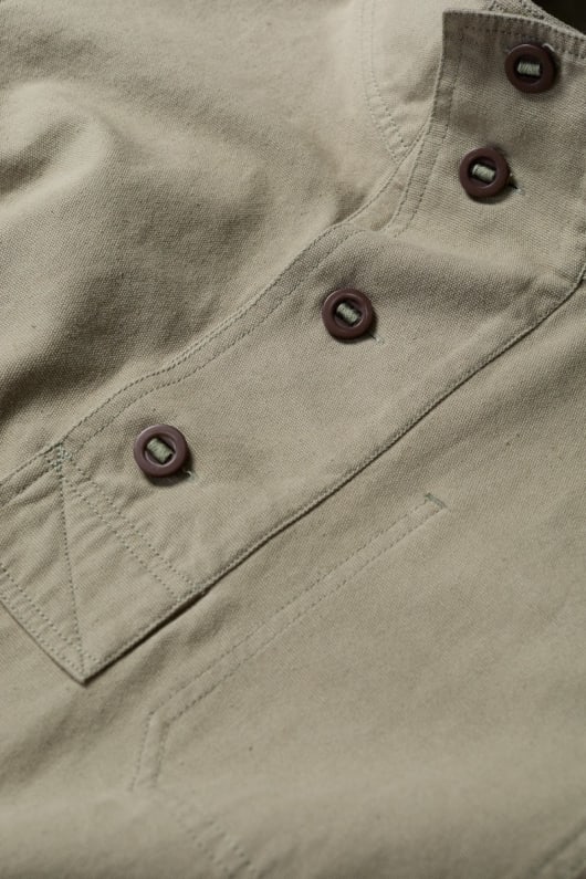 mens clay stone organic cotton pullover smock