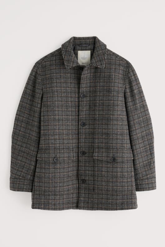 mens rowlocks check coat
