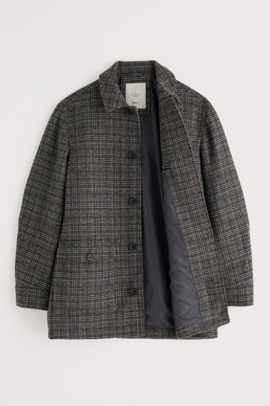 mens rowlocks check coat