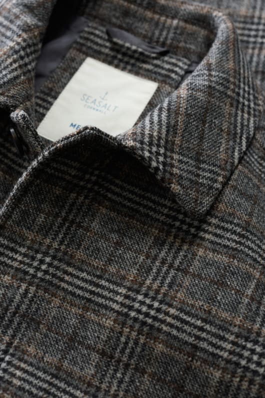 mens rowlocks check coat