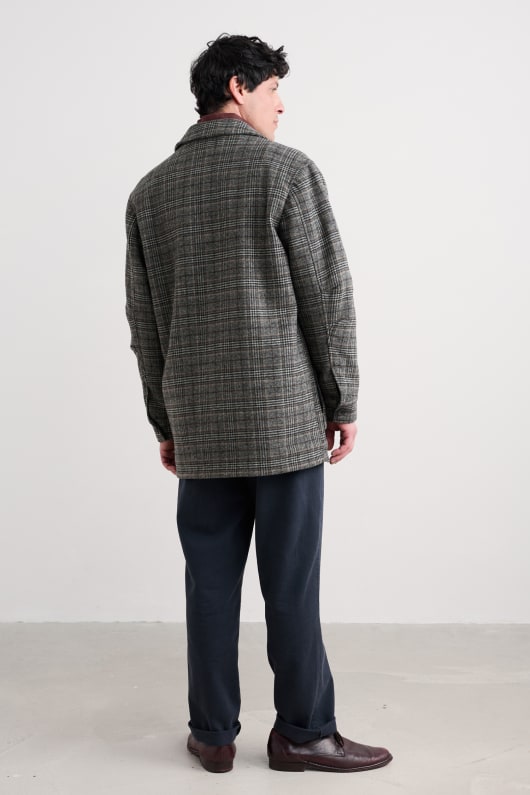 mens rowlocks check coat