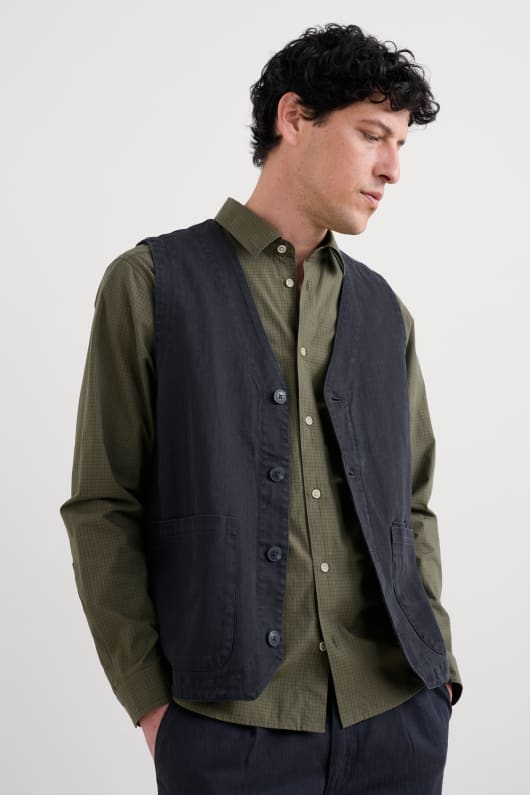 mens tollgate linen cotton blend waistcoat