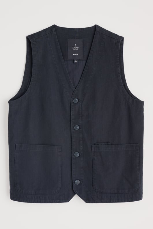 mens tollgate linen cotton blend waistcoat