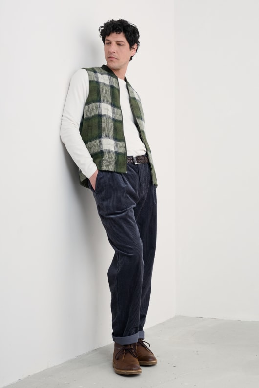 mens caulker zip up waistcoat