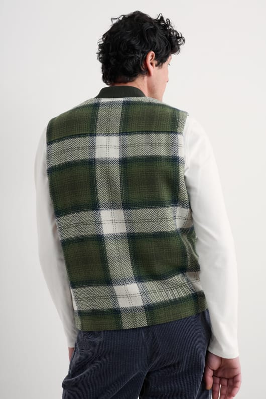 mens caulker zip up waistcoat