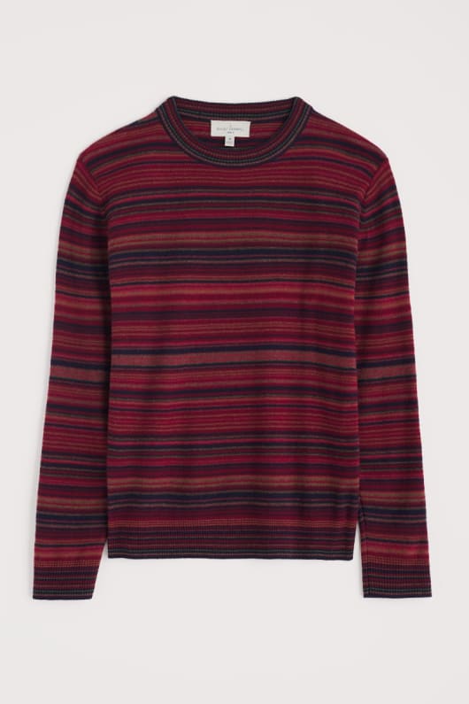 mens notebook striped jumper with lambswool