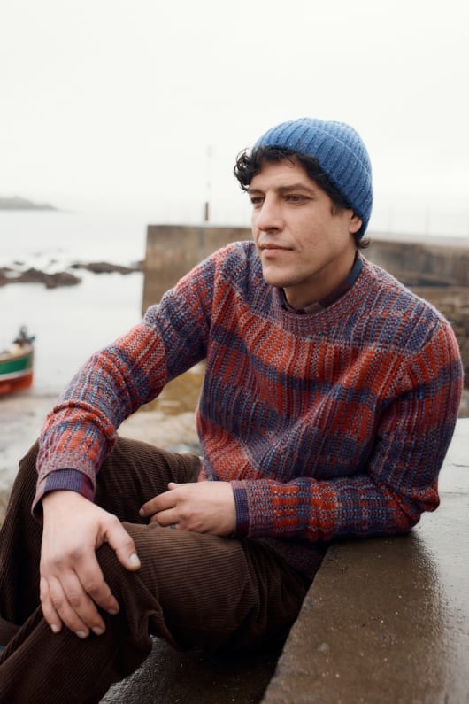 mens polkirt check jumper