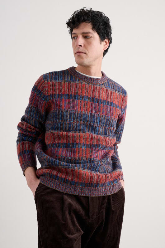 mens polkirt check jumper