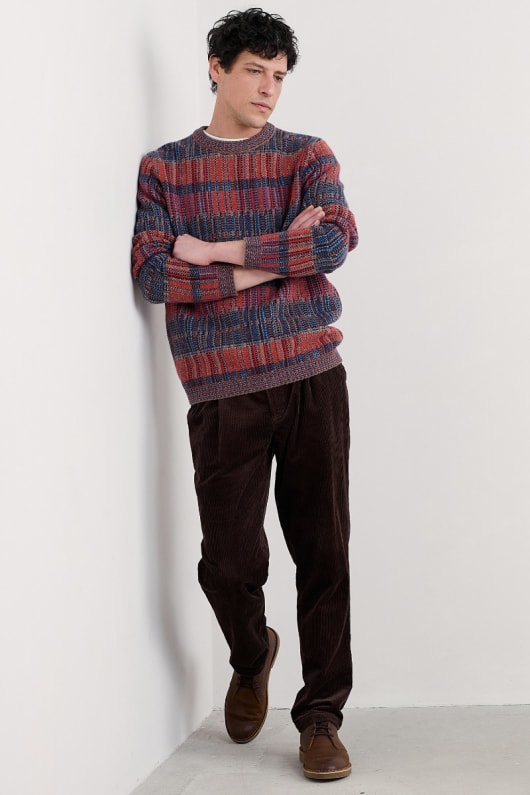 mens polkirt check jumper