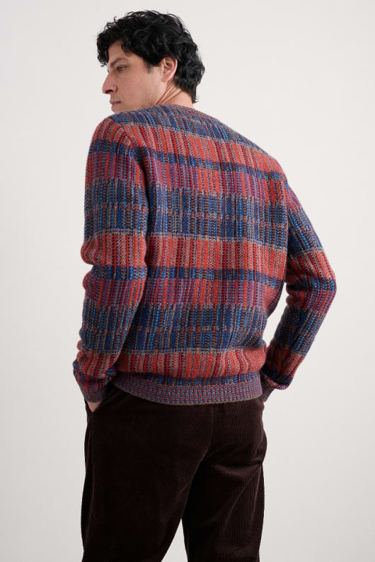 mens polkirt check jumper