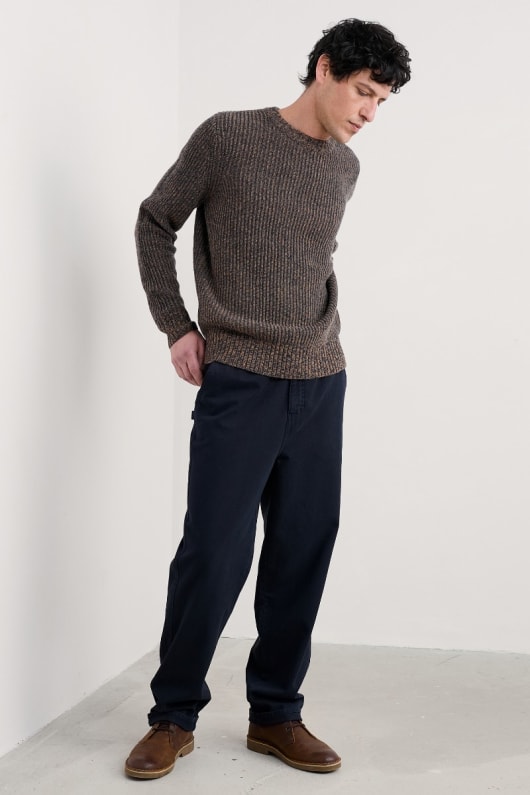 mens wheelwright ribbed lambswool blend jumper