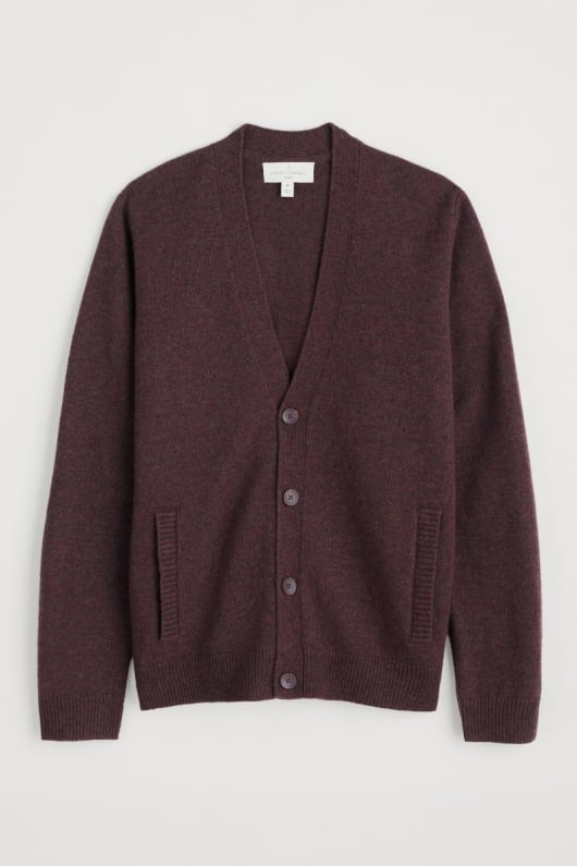 mens cleer lambswool blend cardigan