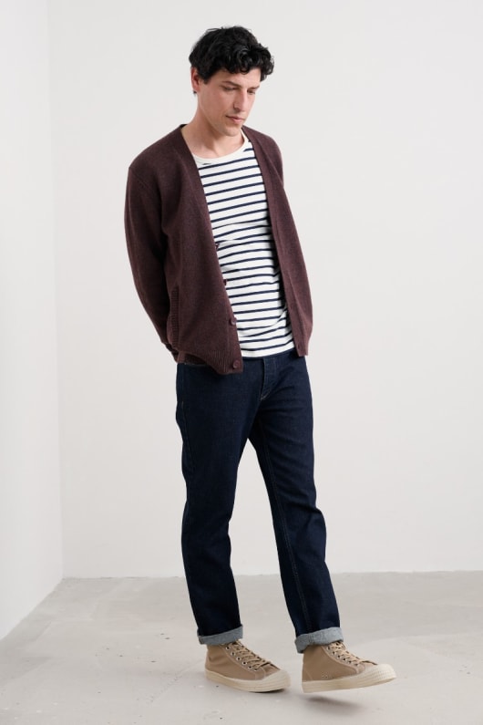 mens cleer lambswool blend cardigan