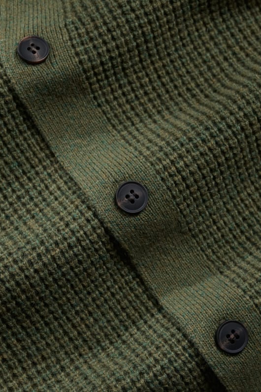 mens scotts quay waffle knit cardigan
