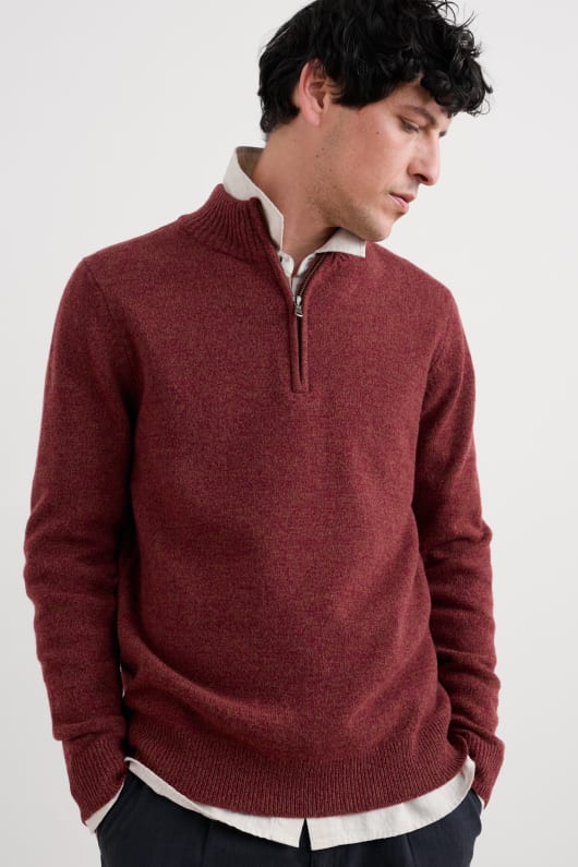 mens reefpoint half zip jumper