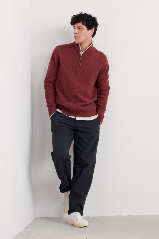 mens reefpoint half zip jumper