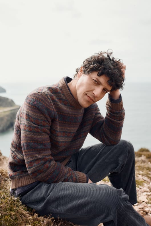 mens carracks fair isle jumper
