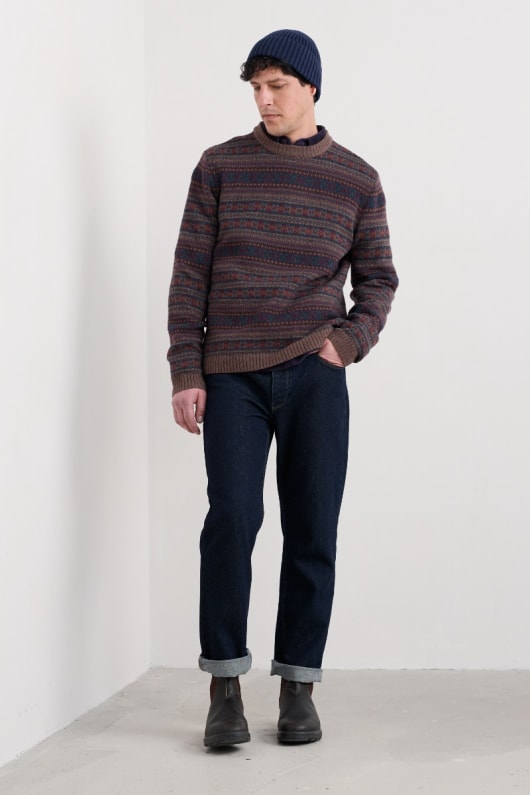 mens carracks fair isle jumper