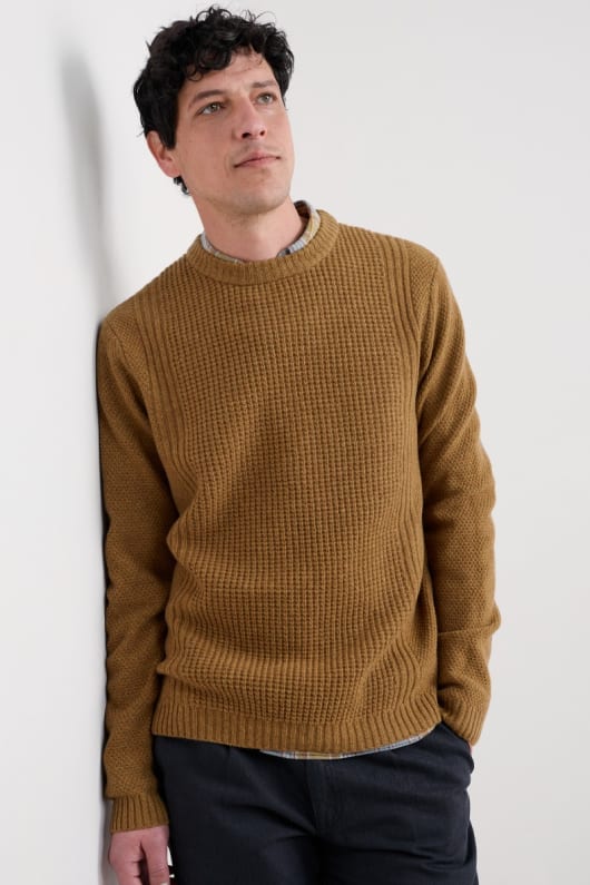 mens porthcew textured jumper