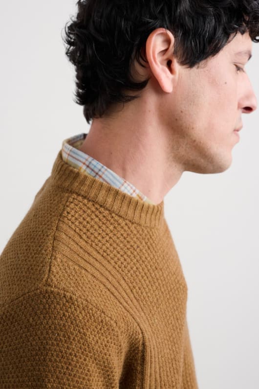 mens porthcew textured jumper