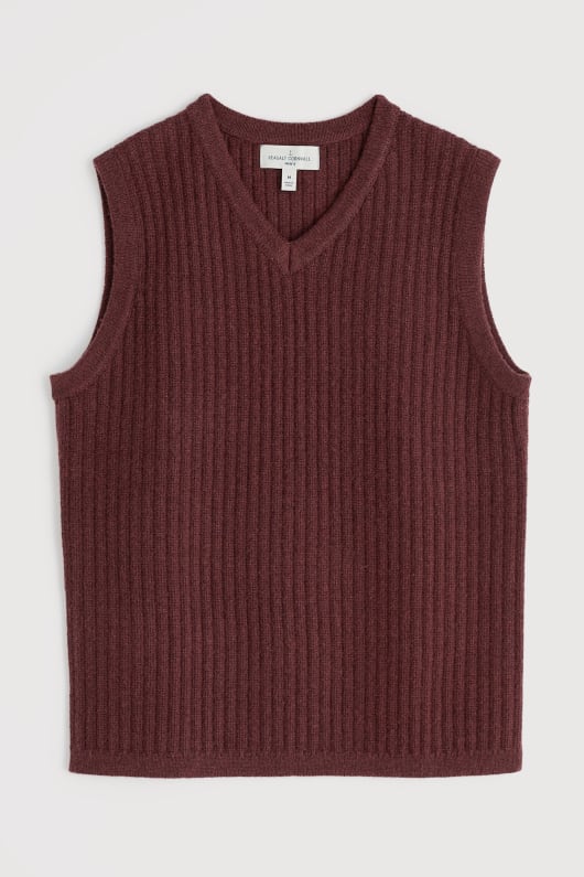 mens lowdy cable knit v-neck vest