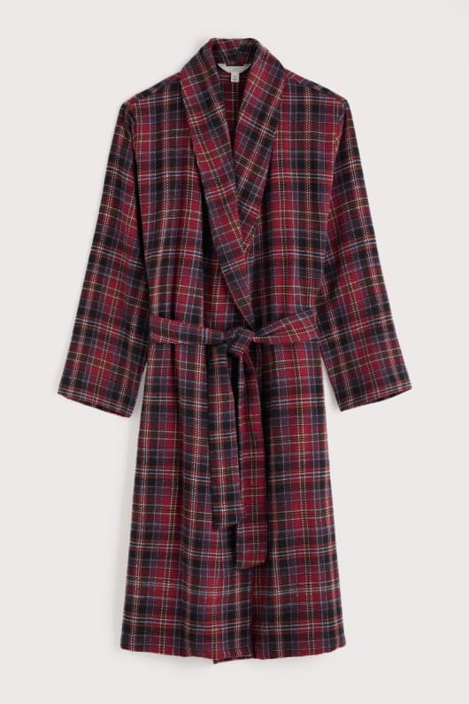 mens deckhand checked flannel robe