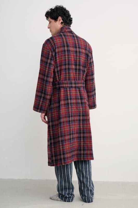 mens deckhand checked flannel robe