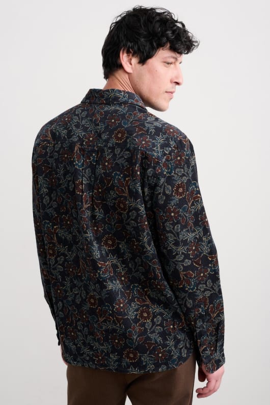 mens shoreman printed cord shirt