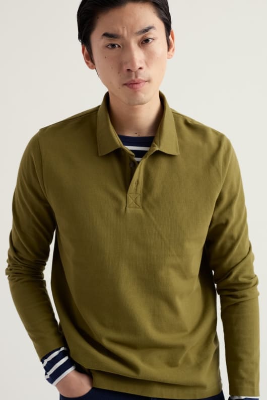 mens balefire long sleeve polo