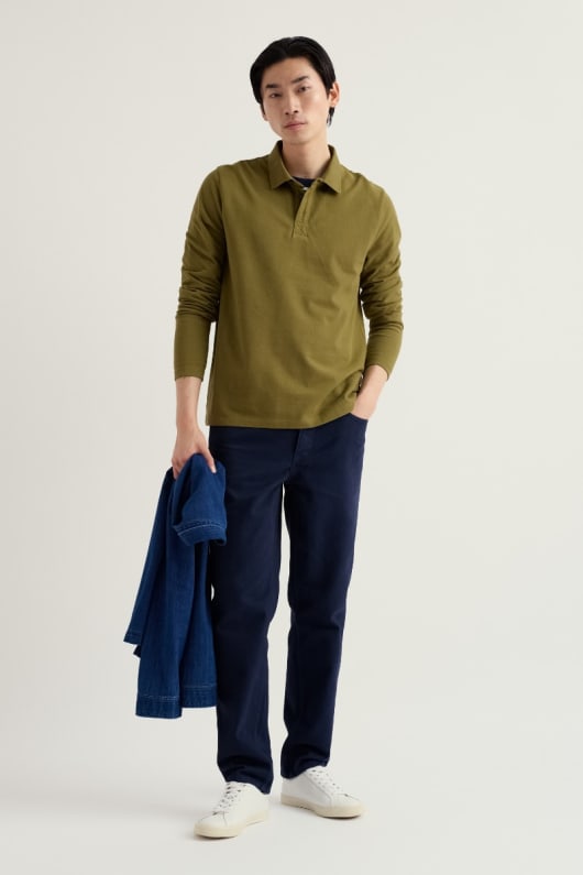 mens balefire long sleeve polo