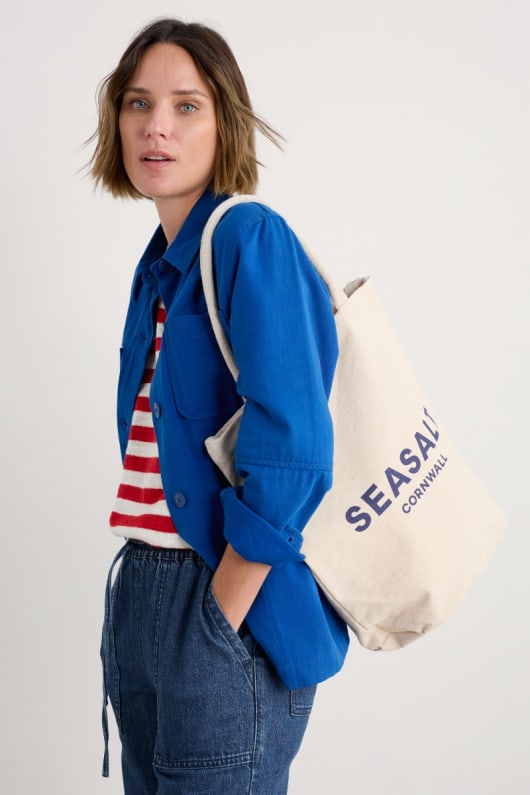 canvas seasalt logo tote bag
