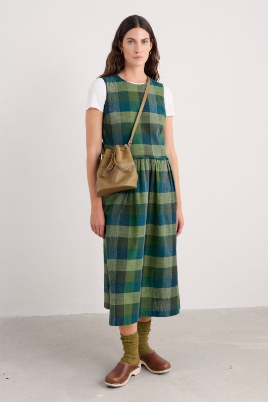 mor tide suede and leather bucket bag