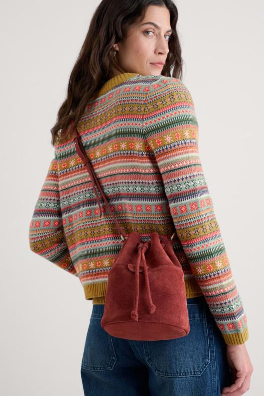mor tide suede bucket bag