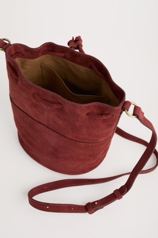 mor tide suede bucket bag