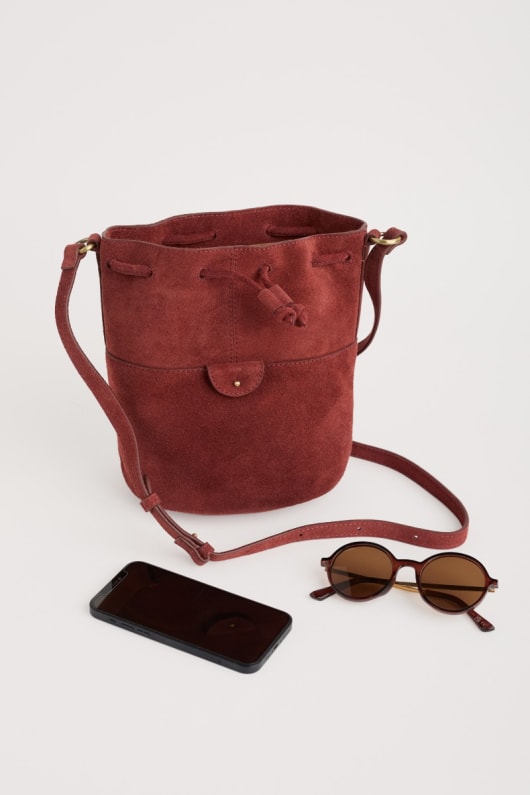 mor tide suede bucket bag