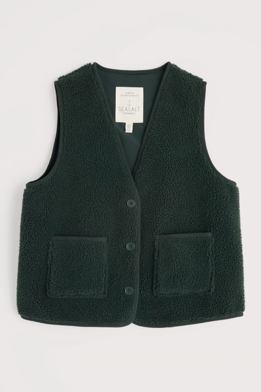well wisher borg fleece gilet