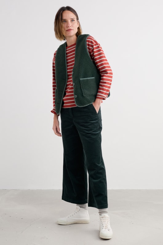 well wisher borg fleece gilet