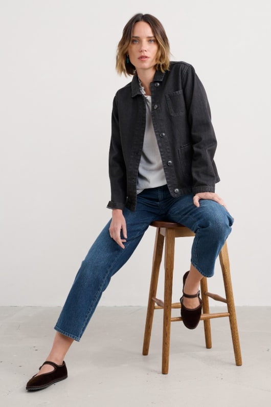 reading rocks denim jacket