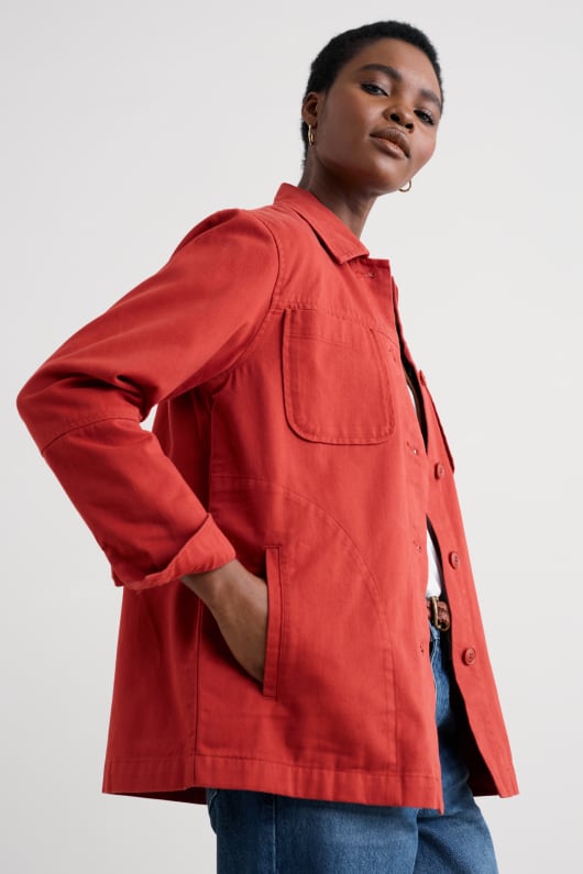 long field organic cotton worker jacket