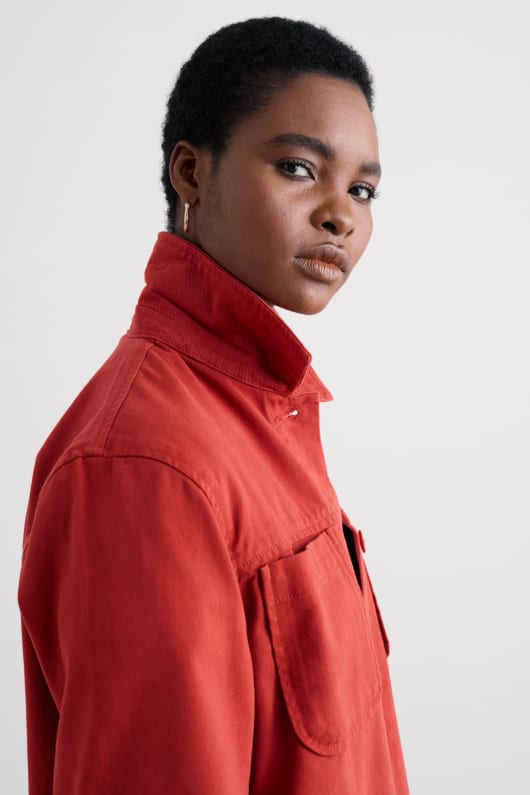 long field organic cotton worker jacket