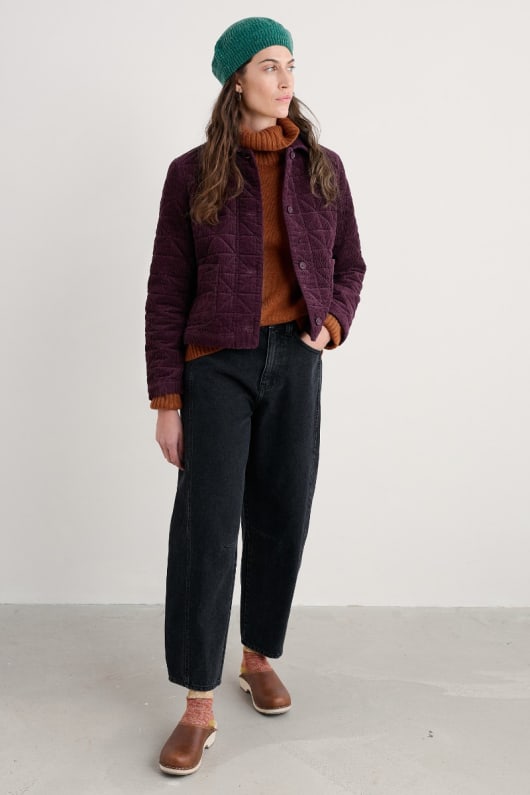 incoming tide quilted cord jacket
