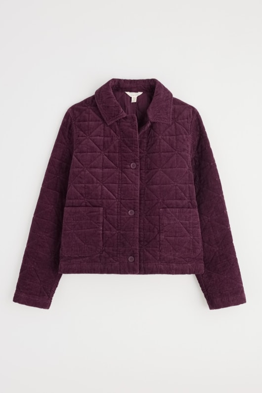 incoming tide quilted cord jacket