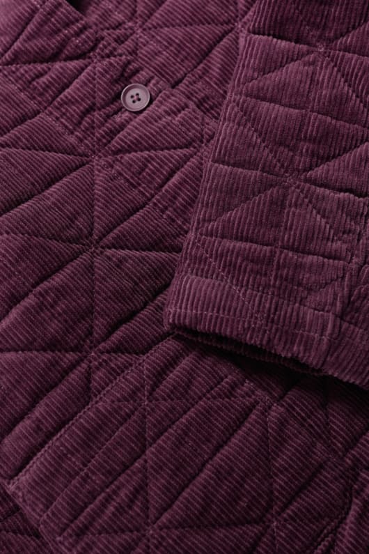 incoming tide quilted cord jacket