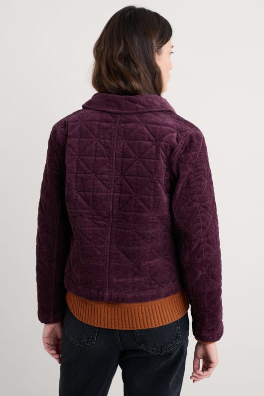 incoming tide quilted cord jacket