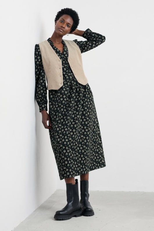 pinpoint fitted corduroy waistcoat