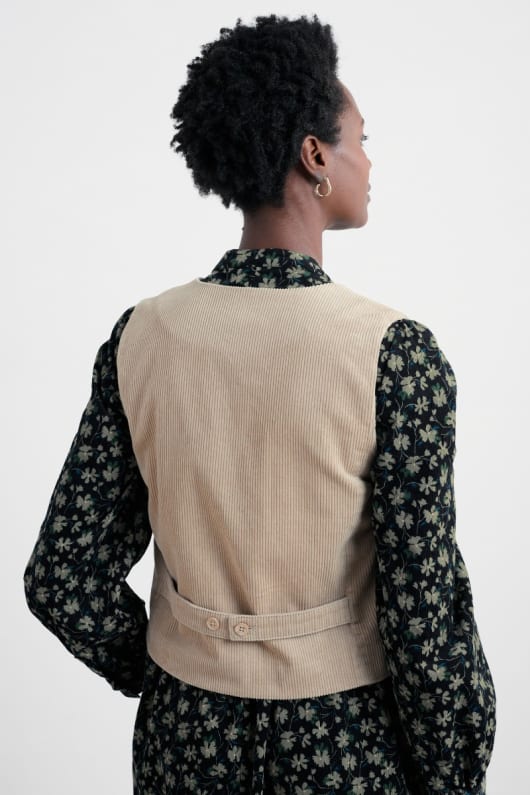 pinpoint fitted corduroy waistcoat