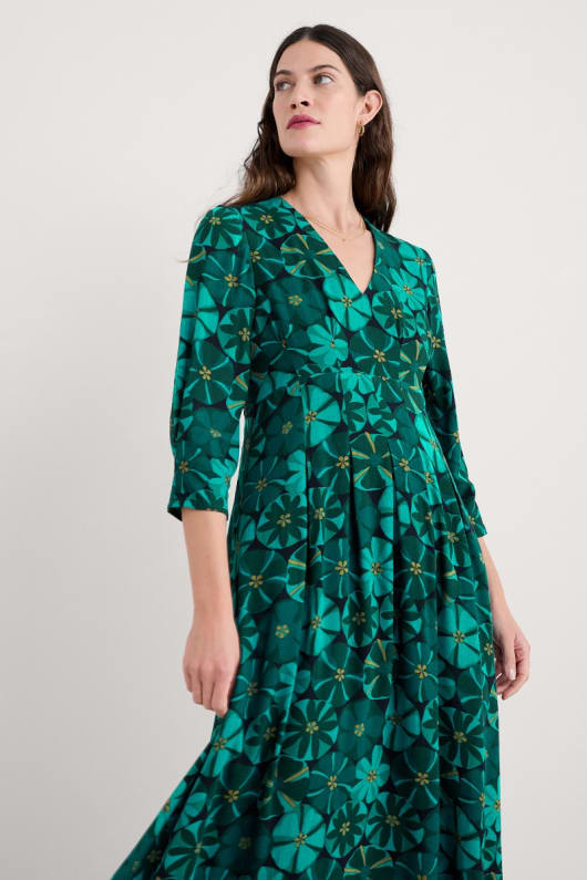etta printed above-ankle dress