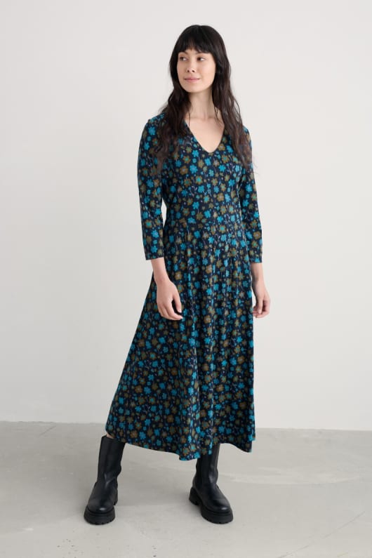 nancy 34 sleeve jersey dress